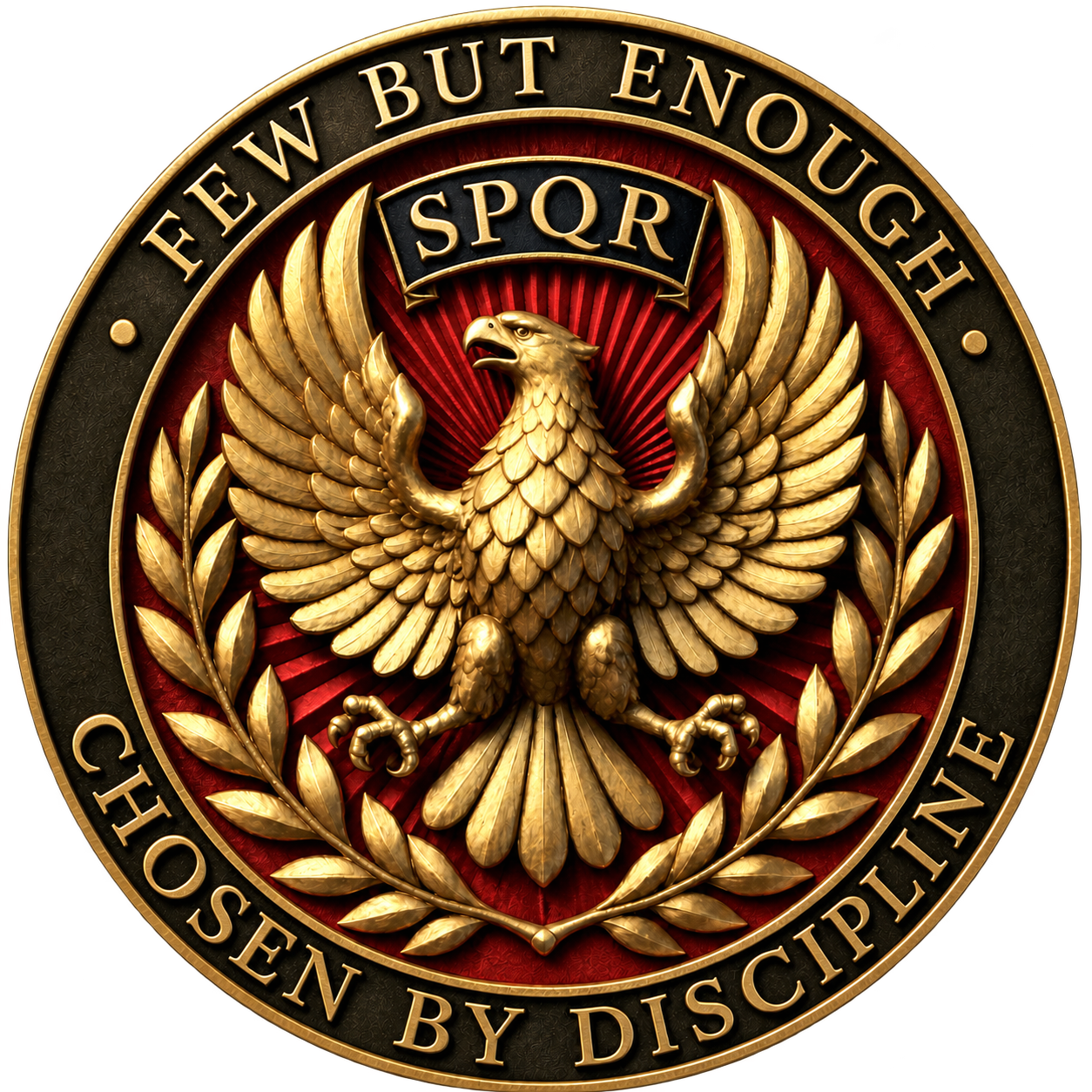 SPQR eagle medallion